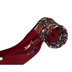 Vicky Davis Par 3 Golf Red Novelty Silk Necktie